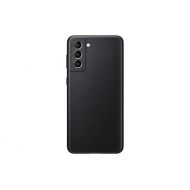 Samsung Galaxy S21+ Case, Leather Back Cover - Black (US Version)