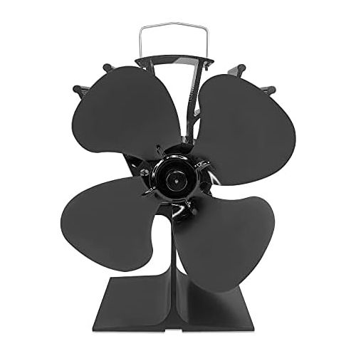  JIU SI Fireplace Fan, Heating Fan, Heat Powered Wood Stove Fan with 5 Blade for Wood/Log Burner/Fireplace Efficient Heat Distribution Fan (Color : A)