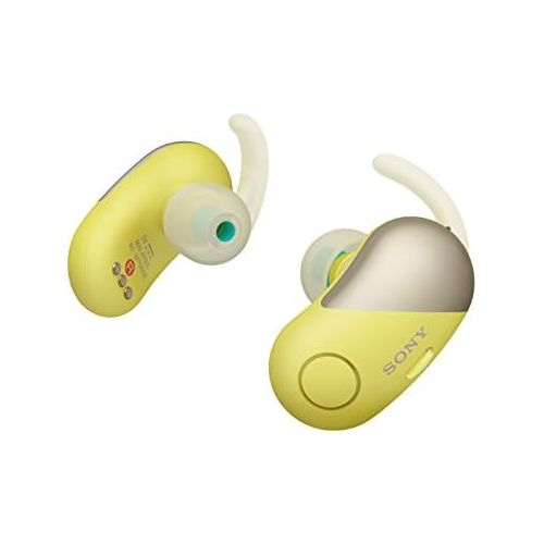 소니 [아마존베스트]Sony WF-SP700N True Sport Headphones (Wireless, Noise Cancelling) Yellow with Alexa Integration