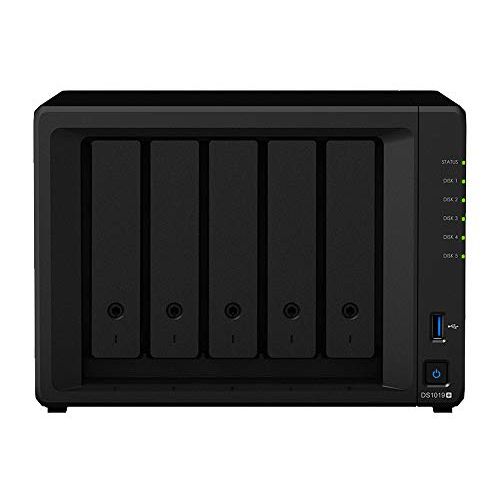  Synology DiskStation DS1019+ iSCSI NAS Server with Intel Celeron Up to 2.3GHz CPU, 8GB Memory, 5TB SSD Storage, DSM Operating System