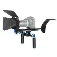 Neewer Camera Shoulder Rig, Video Film Making System Kit for DSLR Camera and Camcorder with Shoulder Mount, 15mm Rod, Handgrip and Matte Box, Compatible with Canon/Nikon/Sony/Penta