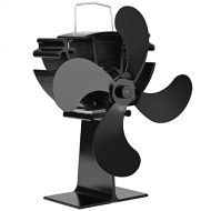 EastMetal Upgrade Stove Fans, Fireplace Fan with 4 Blade, Heat Circulation Stove Top Fan, No Battery or Electricity Required Eco Friendly Silent Operation, for Gas/Pellet/Wood/Log