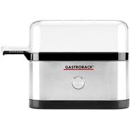 GASTROBACK Gastroback 42800 Design Eierkocher Mini, fuer bis zu 3 Eier, inkl. Messbecher mit Skala, 350 Watt, Schwarz, Edelstahl