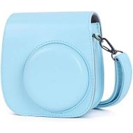 Phetium Instant Camera Case Compatible with Instax Mini 11,PU Leather Bag with Pocket and Adjustable Shoulder Strap (Sky Blue)