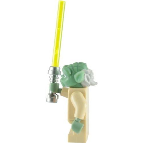  Lego Star Wars: Master Yoda Minifigure With Green Lightsaber