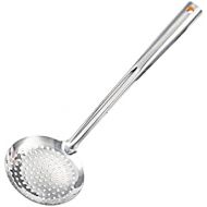 TENTA Kitchen Tenta Kitchen Dia 12CM Stainless Steel Skimmer/Slotted Spoon/Strainer Ladle With ABS Plastic Heat Resistant Handle