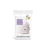 simplehuman Code G Custom Fit Trash Can Liner, 30 Liters / 8 Gallons (4 pack)