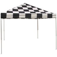 ShelterLogic Easy Set Up 10 x 10 Feet Straight Leg 50+ UPF Protection Pop Up Canopy with Roller Storage Bag for the Beach, Park, Tailgating, and Other Outdoor Activities, Checkered
