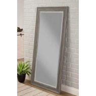 Full Length Mirror Standing - Antique Gray Polystyrene Beveled Glass Leaning with Brackets - for Your Elegant Viewing Angle