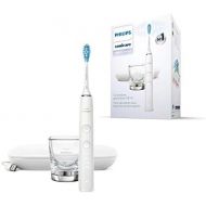 Philips Sonicare DiamondClean 9000 HX9911/27, Sonic Toothbrush with 4 Cleaning Programmes, Timer, USB Travel Charging Case and Charging Glass, White