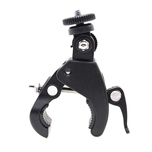  RisoAmarolj Bike Camera Bracket,Bicycle Bike Handlebar Mount Screw Clamp Bracket Holder for Gopro DV DSLR Camera - Black