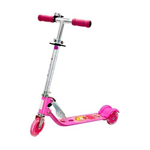  Kinder Roller Dreiradscooter Roller-Dreirad-Flash-Rad-Kinderwagen-Roller 3-6 Jahre Alter FANJIANI (Farbe : Rosa)