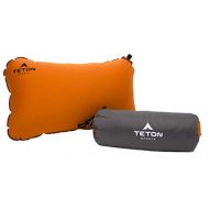 TETON Sports ComfortLite Self-Inflating Pillow; Support Your Neck and Travel Comfortably; Take it on the Airplane, in the Car, Backpacking, and Camping; Washable; Stuff Sack Includ