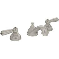 Symmons SLW-4712-STN-1.0 Allura Widespread 2-Handle Bathroom Faucet with Drain Assembly in Satin Nickel (1.0 GPM)