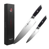 TUO Chef Knife 10 inch & Kitchen Utility Knife 5 inch Pro Chef’s Cooking Knife with Paring Knife German HC Steel with Pakkawood Handle Falcon Series Gift Box Included