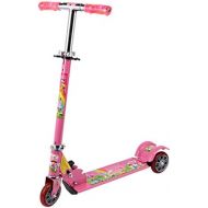 Kinder Roller Dreiradscooter Roller, der das dreiradrige Roller Skateboard faltet FANJIANI (Farbe : Rosa)