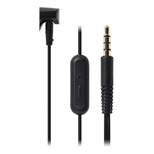 오디오테크니카 Audio-Technica ATH-CLR100iSBK SonicFuel In-Ear Headphones with In-Line Microphone & Control, Black