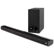 Polk Audio Signa S2 Ultra-Slim TV Sound Bar Works with 4K & HD TVs Wireless Subwoofer Includes HDMI & Optical Cables Bluetooth Enabled, Black
