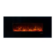 Modern Flames AL60CLX2-G Ambient Linear Electric Fireplace, 60, Black Glass Front