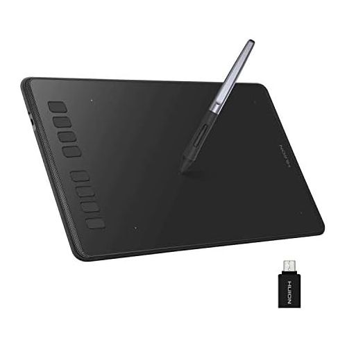  [아마존베스트]HUION Inspiroy H950P Graphics Tablet Graphic Tablet with 8 Custom Push Buttons, 8192 Layers Battery-free Pen with Tilt Function, Drawing Pad Compatible with PC and Android Devices