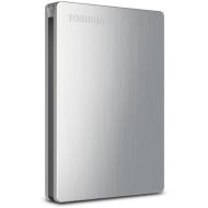 Toshiba Canvio Slim II 1TB Portable External Hard Drive, Silver (HDTD210XS3E1)