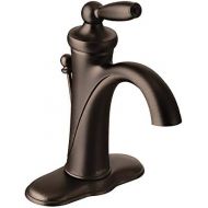 Moen 6600ORB Brantford One-Handle Low-Arc Bathroom Faucet with Optional Deckplate, Oil-Rubbed Bronze