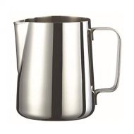 YARNOW Milk Frothing Pitcher 20oz, Stainless Steel Espresso Milk Steaming Pitcher Silver Coffee Milk Frother Jug Cup for Espresso Machine, Milk Frother, Latte Art (600ML)