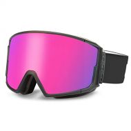JJINPIXIU Double-Layer Anti-Fog Ski Goggles, Can Jam Myopia Goggles, Sports Spherical Cylindrical Ski Goggles, Suitable for Men, Women and Teenagers Skiing, Skating, Single and Dou
