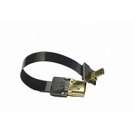 Permanent Short Micro HDMI Flat Slim Thin HDMI Cable Micro HDMI 90 Degree to Standard HDMI Full HDMI Normal HDMI for Gopro Sony A7RII A7SII A9 A6500 A6300(Not for Sony a6000)) (10CM, 3.9inch