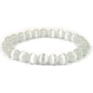 [아마존베스트]Reiki Crystal Products Natural Selenite Bracelet 8 mm for Reiki Healing and Vastu Correction Protection Concentration Spirituality and Increasing Creativity