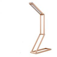 Ganeed Rechargeable LED Desk Lamp, Portable Dimmable LED Table Lamp Reading Light,Aluminum Alloy Folding Book Light for Reading, Studying,Working,Bedroom,Office(Golden)