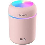 KARUQI LtYioe Mini Cool Humidifier, Colourful USB Desktop Humidifier for Car, Office, Bedroom, etc. Automatic shutdown, 2 mist modes, super quiet.
