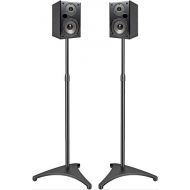 PERLESMITH Speaker Stands Height Adjustable 30-44 Inch with Cable Management, Hold Satellite Speakers and Small Bookshelf Speakers up to 8lbs -1 Pair