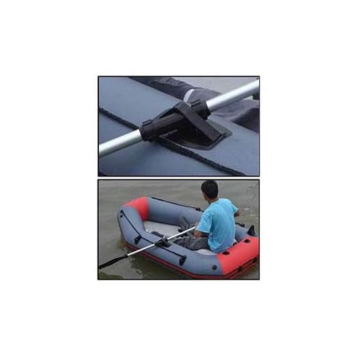  HAIBOWANGLUOKEJ 2 Pcs Kayak Paddles, 80 Detachable 2 in 1 Adjustable Double Blade and Aluminium Alloy Boat Oars with Anti-Slip Grips for Dinghy Canoe Raft Sailing