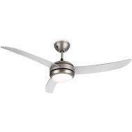 [아마존베스트]Klarstein El Paso Ceiling Fan - 2-in-1: Fan & Ceiling Light, Diameter: 132 cm, 3 Blades, Air Flow Rate: 10.344 m³/h, 3 Speed Settings., silver