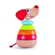 Hape Pepe Sound Stacker| Rainbow Wood Sound Stacker, Cute Puppy Animal Toy for Toddlers 12months and Up