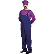 Fancy Me Adults Mens Mario Luigi Wario Waluigi Retro Gaming Game Stag Do Night Party Fancy Dress Costume Outfit (Purple)