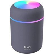 [아마존베스트]AISHNA Mini Humidifier, Humidifier With Two Spray Modes, With 300 ml Water, USB Charging Function, 2 Mist Modes, Super Quiet, Automatic Shut-off And Night Light Function