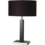 ORE International, Inc 8321ES-1 Metal Table Lamp with Convenient Outlet, 11 x 17 x 26, Gun Metal Grey