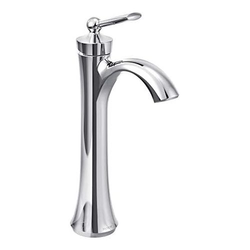  Moen 4507 Wynford One-Handle High Arc Vessel Sink Bathroom Faucet, Chrome