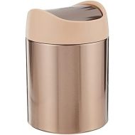 simplehuman 1.5 Liter / 0.4 Gallon Mini Countertop Trash Can, Rose Gold Stainless Steel