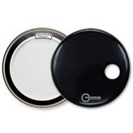 Aquarian Drumheads SKPII20BK Super-Kick II Prepack 20-inch Bass Drum Head, gloss black