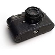 Leica M8 Case, BolinUS Handmade Genuine Real Leather Half Camera Case Bag Cover for Leica M8 M9 M9P M-E Camera with Hand Strap -Black