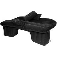 LXUXZ Inflatable Bed Mattress Flocking Surface Soft Indoor Outdoor Camping Travel Car Back Seat Air Beds Cushion Chair Cushion (Color : Black, Size : 138x48cm)