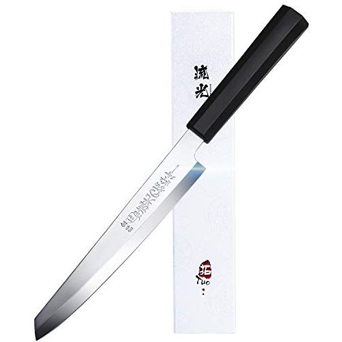  TUO Sashimi Sushi Yanagiba Knife Japanese Kitchen Knife 8.25 with High Carbon Stainless Steel Sharp Blade Slicing Carving Knife Left Handed Single Bevel Meteor Series