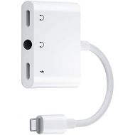 [아마존베스트]Anytrox Adapter 3 in 1 3.5 mm Audio Jack Plus Charging, Adapter Headphone Earphone with Quick Charging for Phone X/XS/XS Max/XR/X/8/7 Charging, Music & Call, for iOS 9.2 and Later