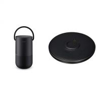 Bose Portable Smart Speaker ? with Alexa Voice Control Built-in, Black & SoundLink Revolve Charging Cradle Black