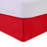 Pretty Linens Premium Ultra Soft { 600-TC } Egyptian Cotton Split Cornor Bed Skirt { Drop/Fall Length 18 Inch } Perfect Size Queen (60X80) Red Solid Style