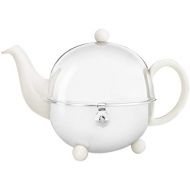 [아마존베스트]Bredemeijer 0.9 L Ceramics/ Stainless Steel Teapot Cosy, White