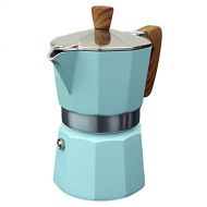 Baoblaze Mocha Coffee Maker,Aluminum Percolator Home Office Mocha Pot,Durable Espresso Maker - Blue 300ml
